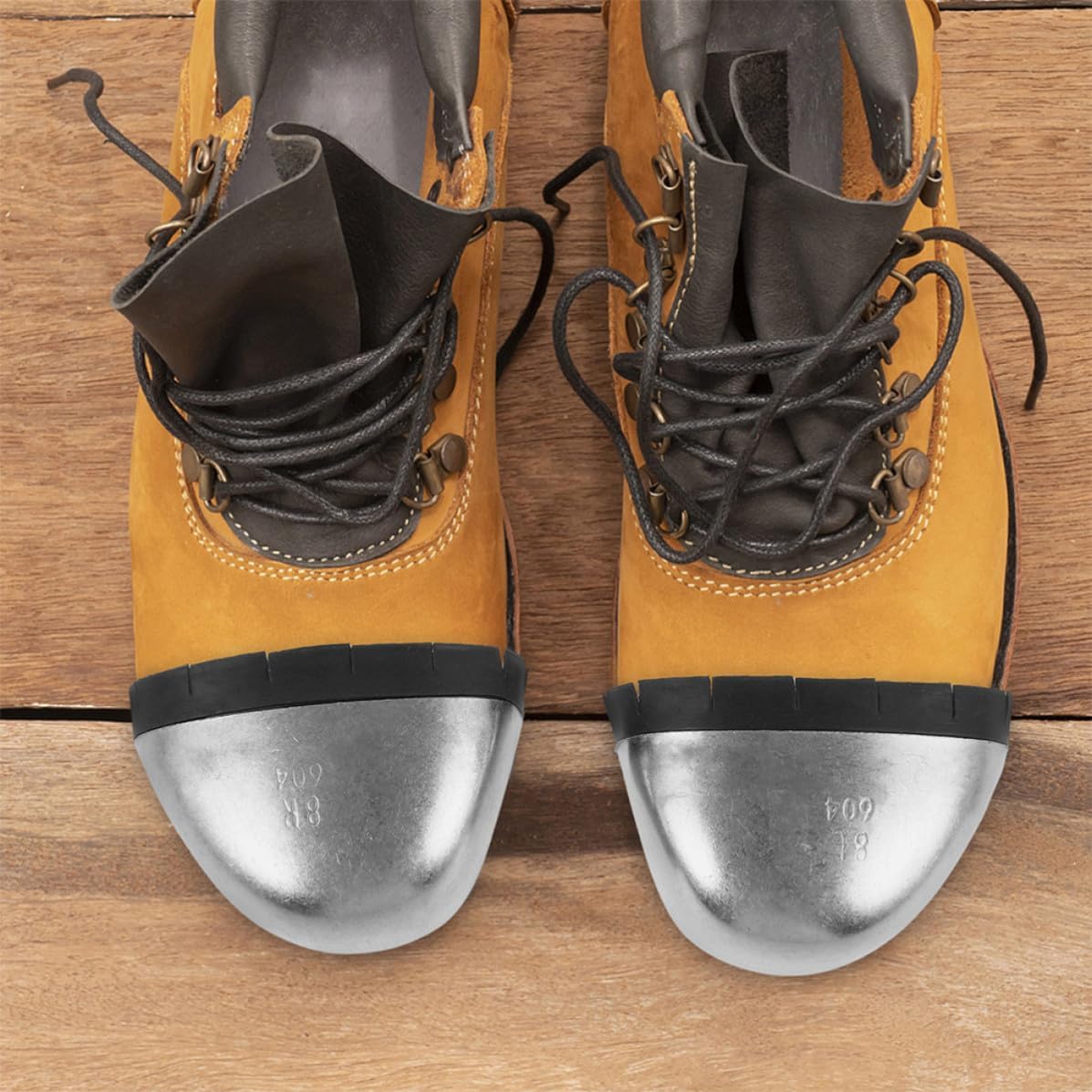 2 Pairs Metal Toe Guard for Work Shoes Protective Safety Shoe Toe Cap with Impact Resistance and Long-Term Use Suitable for Construction Sites and Warehouses