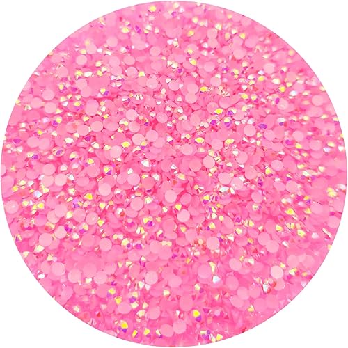 Miniatura 10 de Mulutoo 3000 diamantes de imitación de resina de 0.197 in con parte trasera plana de color AB para botellas, vasos, maquillaje de cara, decoración