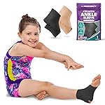 BraceAbility Elastic Ankle Support Brace - Lightweight Slip on Foot and Ankle Compression Sleeve for Gymnastics, Dance, Sports, Running, Exercise, and Sprained Ankle Swelling for Women and Men (Black, X-Large)