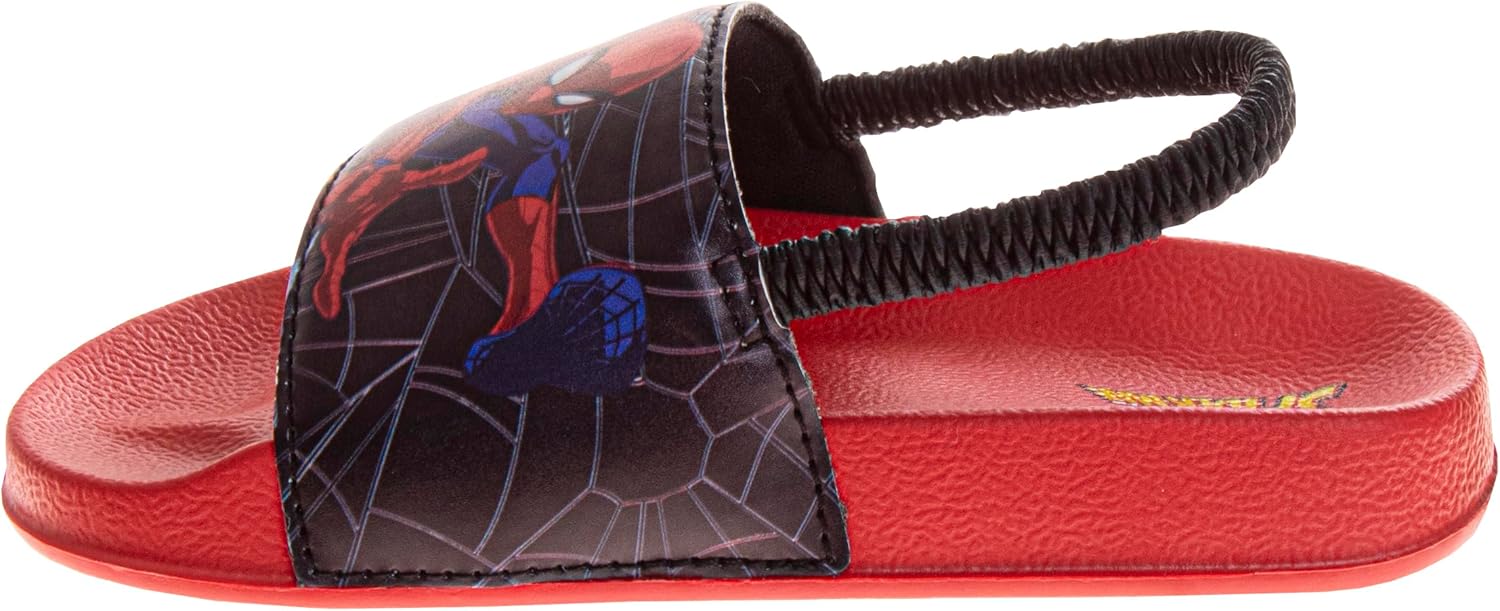 Josmo Boys Slide Open Toe Summer Sandals SlipOn Pool Slides Spiderman, Avengers, Sonic the Hedgehog (sizes: 5-10 toddler / 11-12 little kid) - Image 2