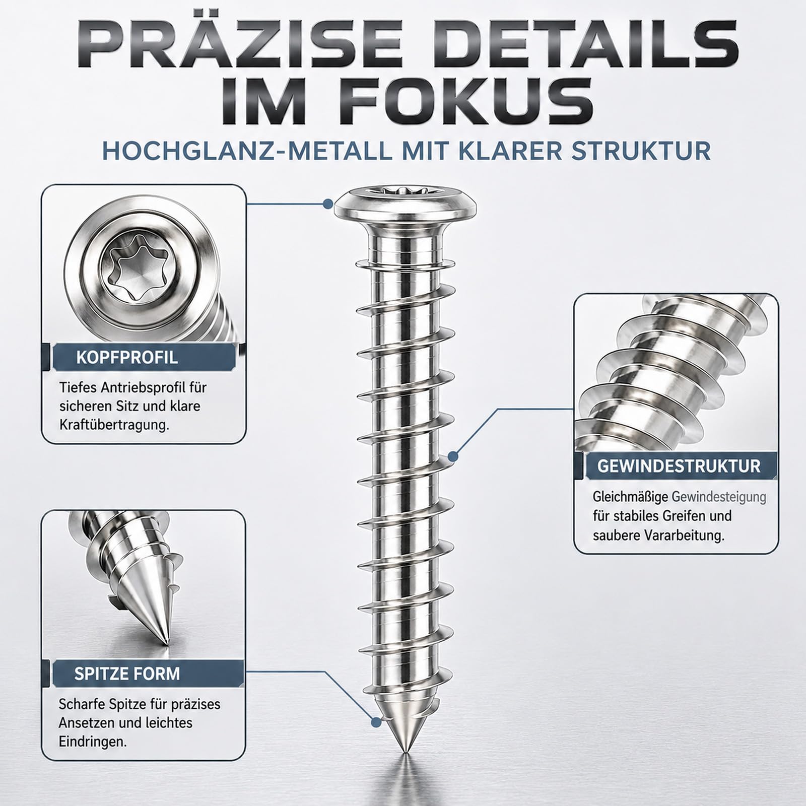 120 sztuk łba talerzowa wkręty do blachy, Torx M4 x 16 mm