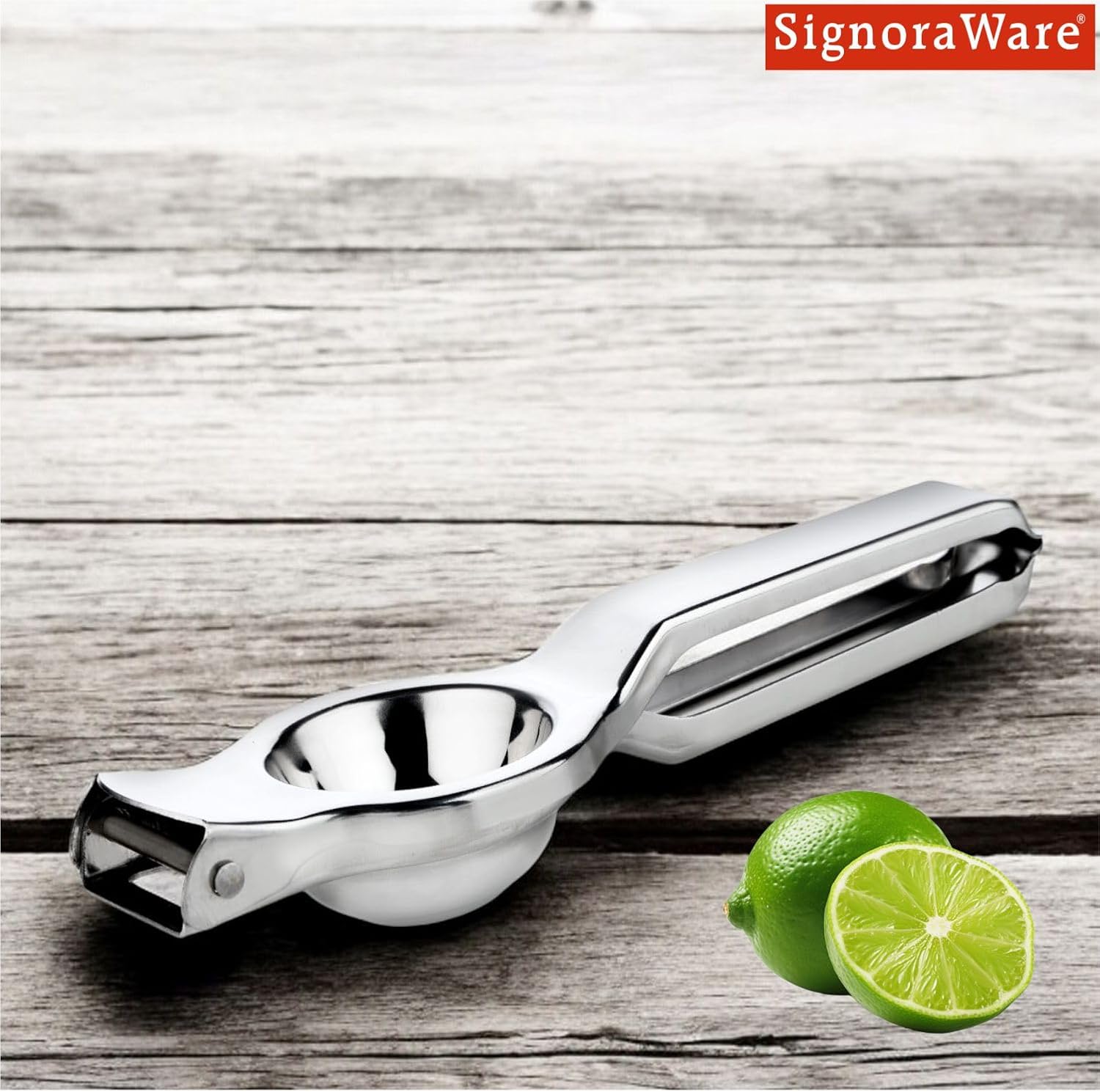 Signoraware Lemon Squeezer with Bottle Opener Food Grade Stainless Steel, Set of 1, Silver