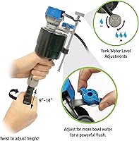 Vista 2 de Fluidmaster K-400H-038-T4 PerforMAX Kit de reparación de inodoro de 3 pulgadas, sin tamaño, multi