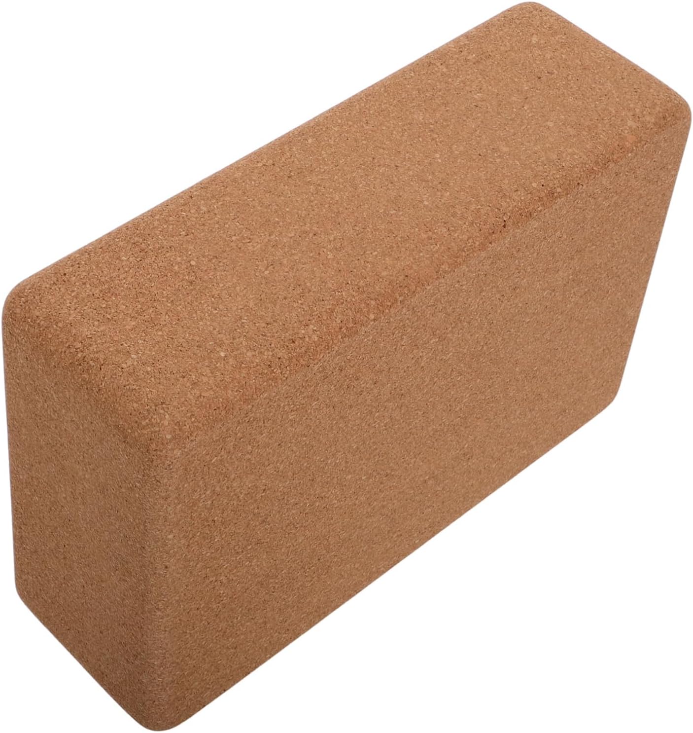 KOMBIUDA Non-slip Cork Yoga Block for Lightweight Portable Fitness and Dance Support Brick with Sawdust Texture for Enhanced Balance Flexibility and Squat Assistance