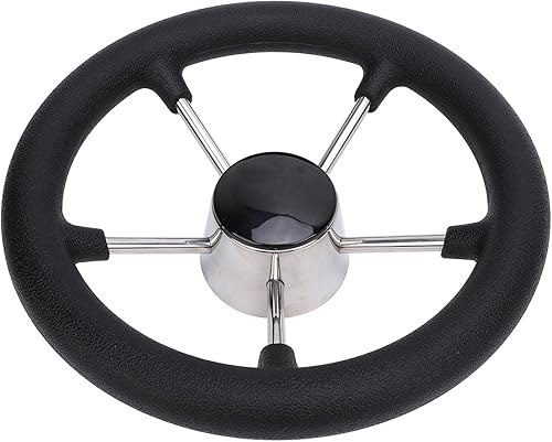 Boat Steering Wheel, 11 Inch Marine Steering Wheel Fit for 3/4in Tapered Shaft, 