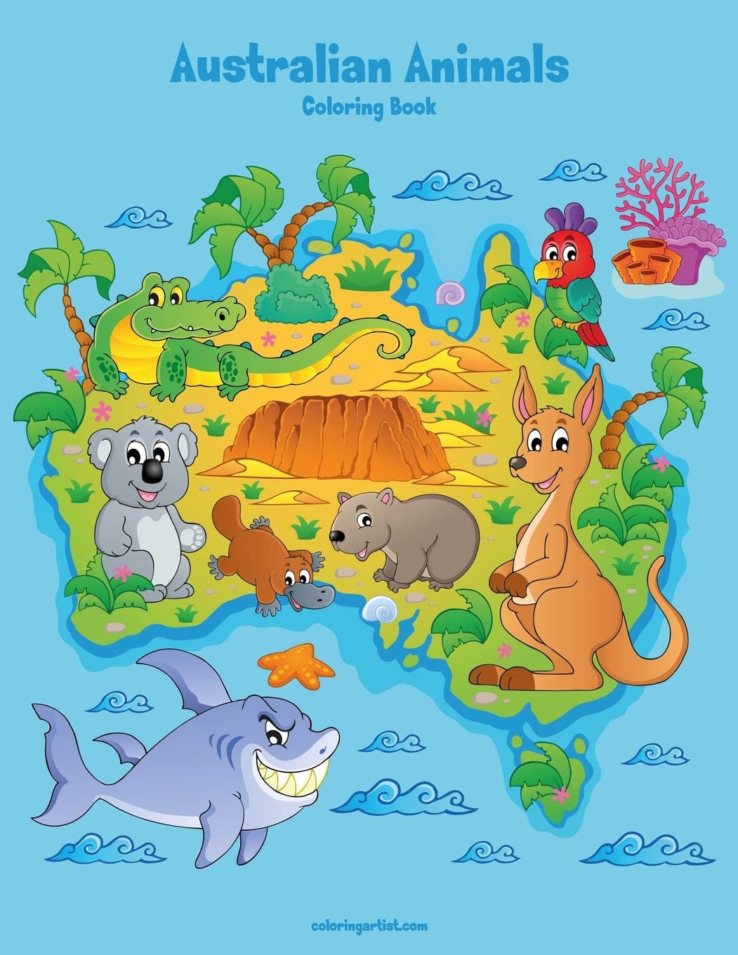 Australian Animals Coloring Book 1: Volume 1