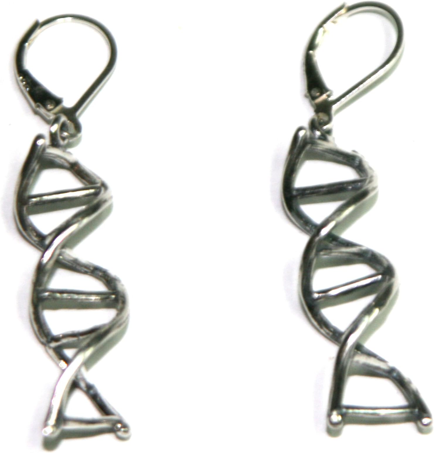 Sterling Silver DNA Helix Earrings
