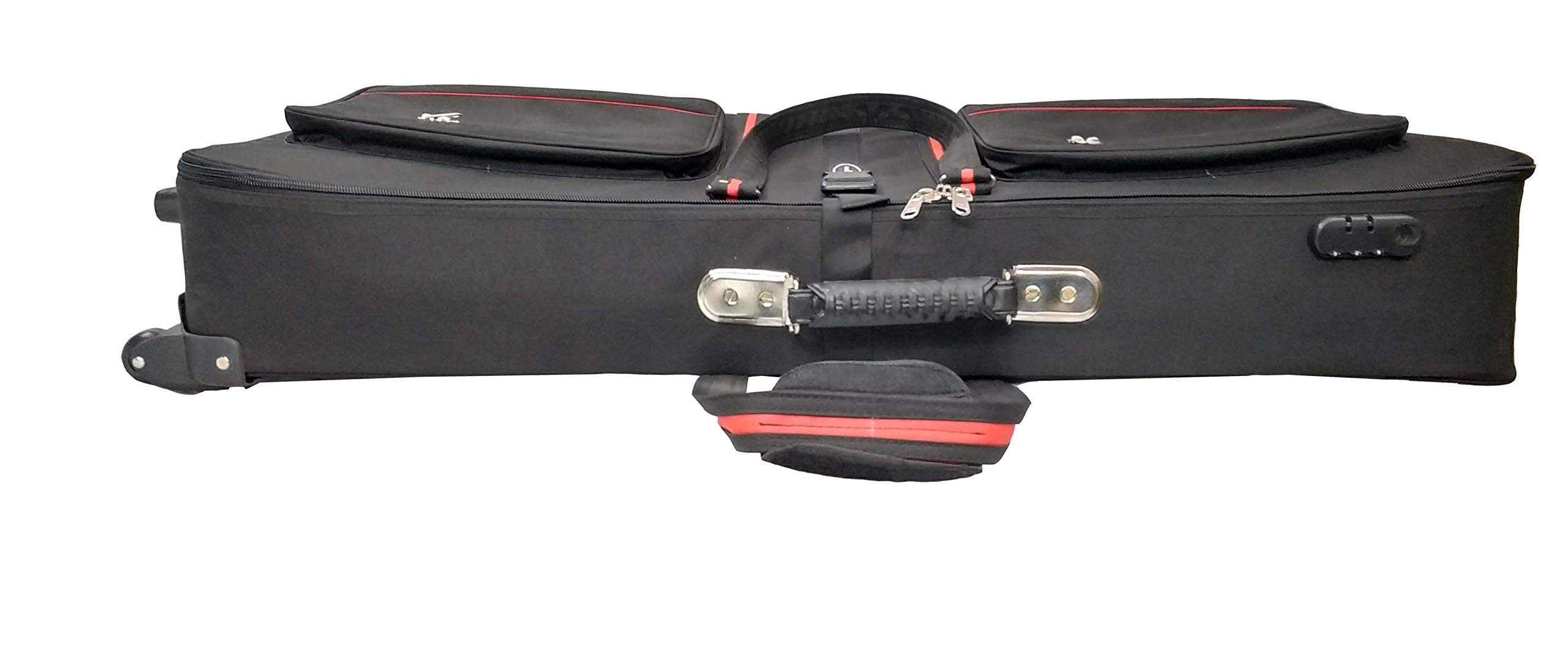 Malav KORG NAUTILUS Digital Synthesizer Workstation Case Carry Bag of steel plated frame (only in circumference) with wheels Flight case Compatible (73 Key Nautilus, With Wheels)