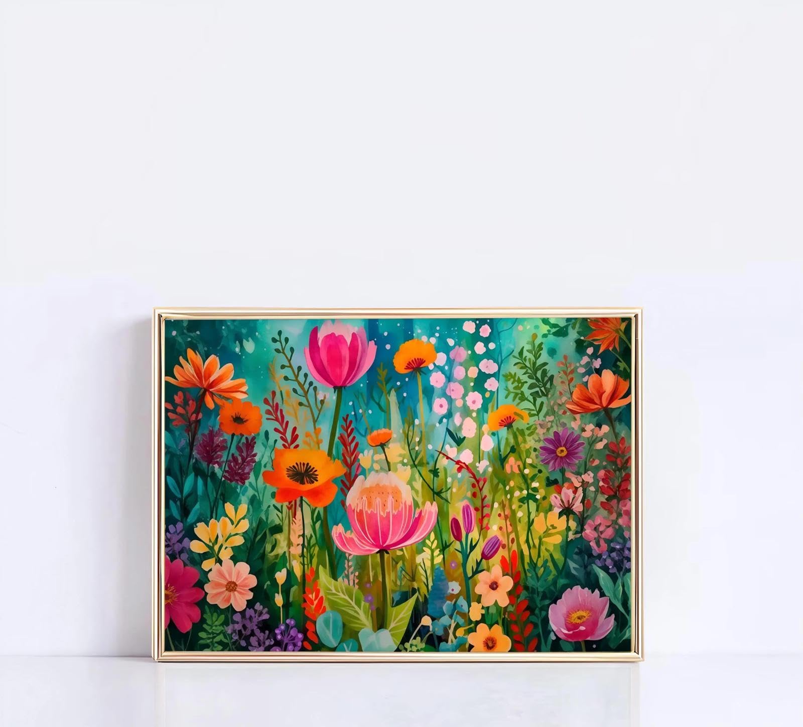 Yocheng Nature Landscape Poster Abstract Colorful Scenery Canvas Painting Wall Art Living Room Home Decor 30x40cm No Frame