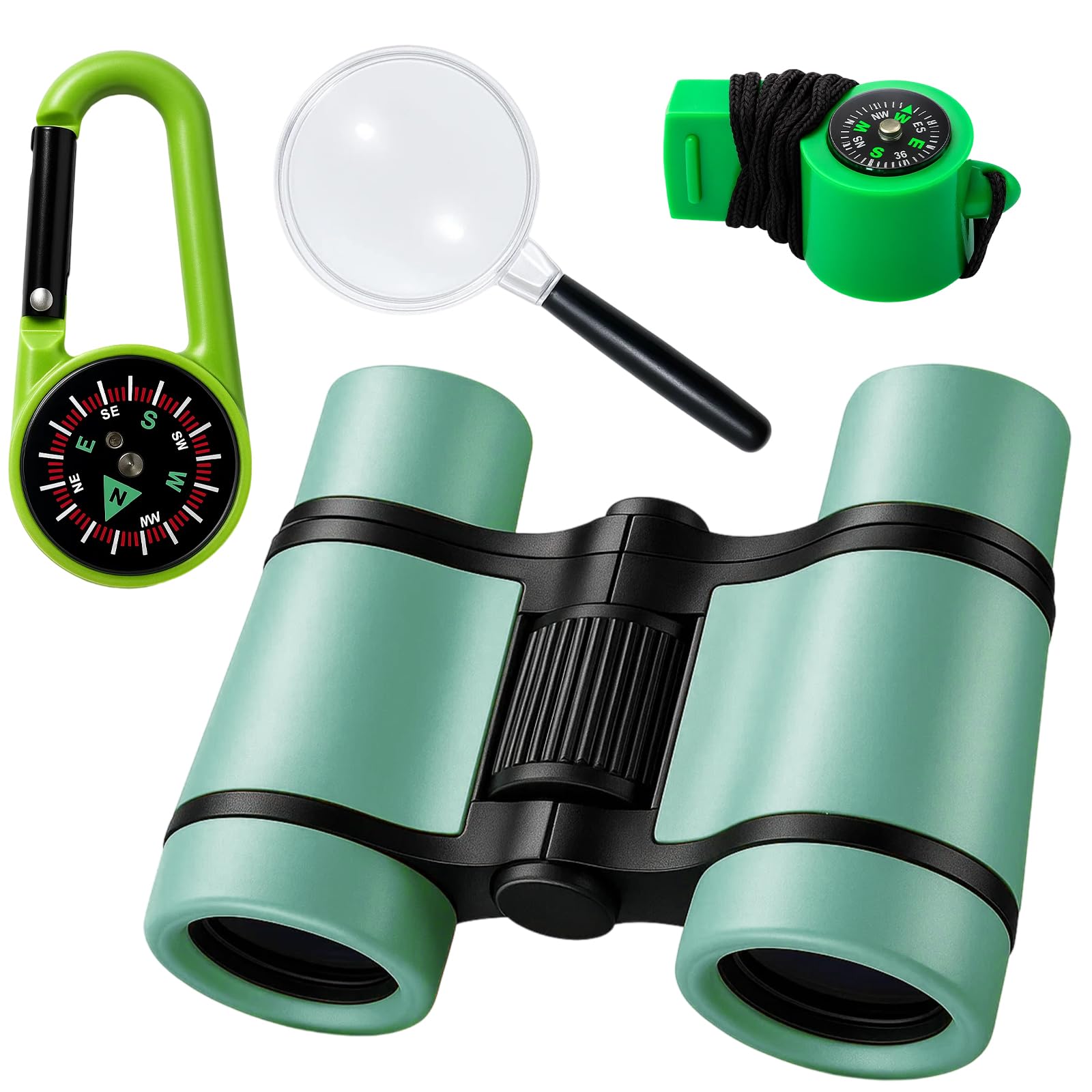 4 Pack Binoculars Kids, Lightweight Kids Binoculars for Children Aged 3-8, Outdoor Exploration Toys for Bird Watching, Camping, Hiking, Birthday Gifts for Boys and Girls