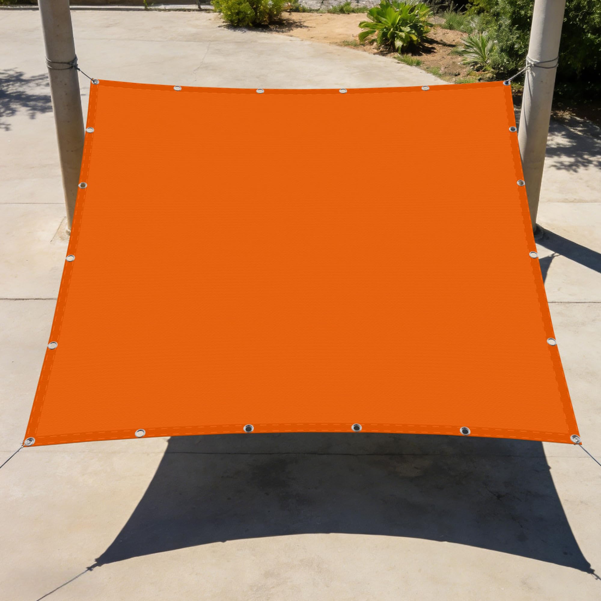 Toile d'ombrage 4x9 m Étanche Orange - Voiles Ombrages Anti-UV Haute Densité