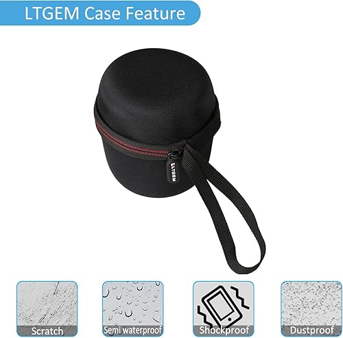 Miniatura 6 de LTGEM Funda rígida de EVA para Ultimate Ears WONDERBOOM 123 altavoz Bluetooth portátil impermeable - Bolsa protectora de viaje (Negro)