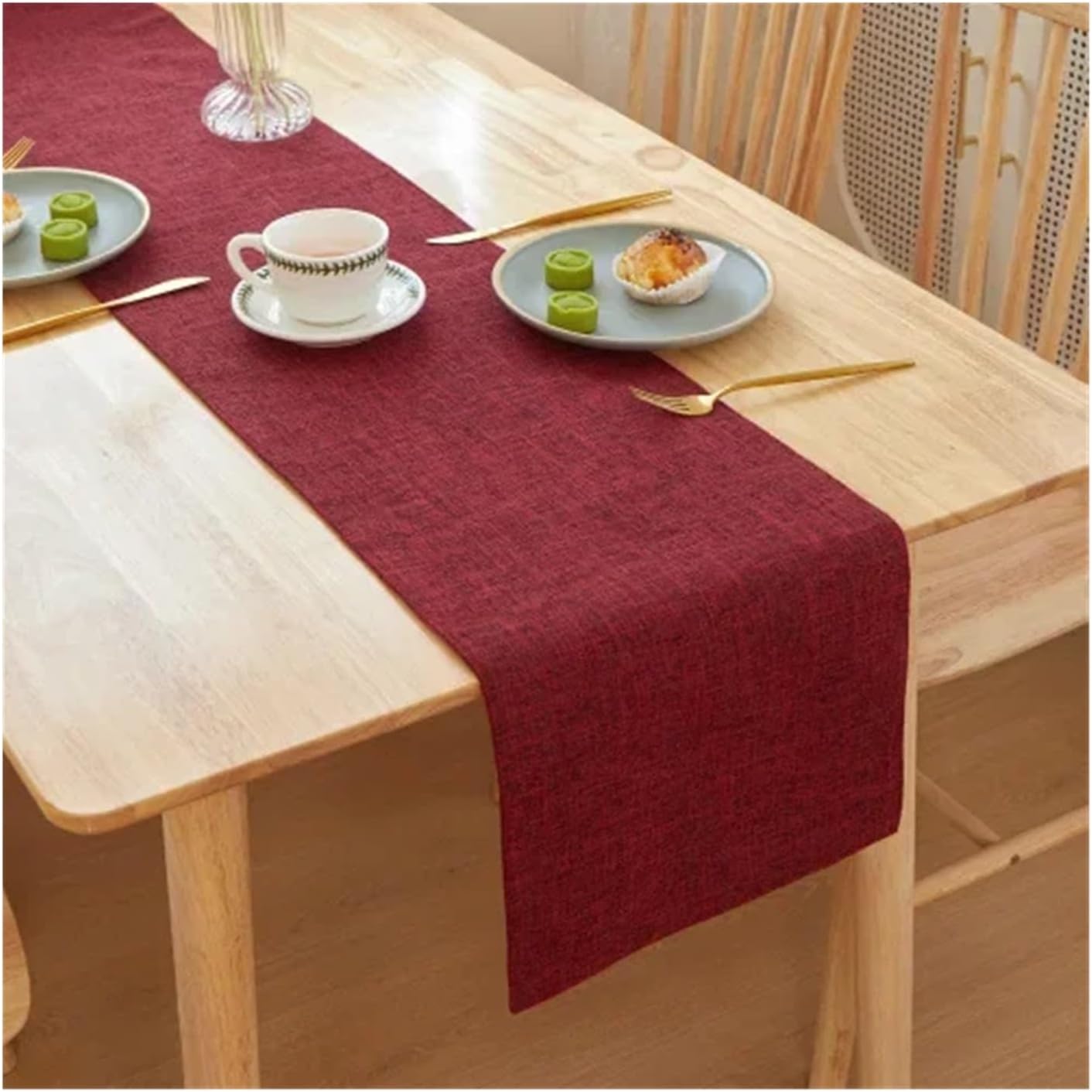 Table Runner for Home Decor Wipeable Table Runner Thick Farmhouse Dresser Rustic for Kitchen Dining Room Bedroom Living(Color 3,30x160cm)