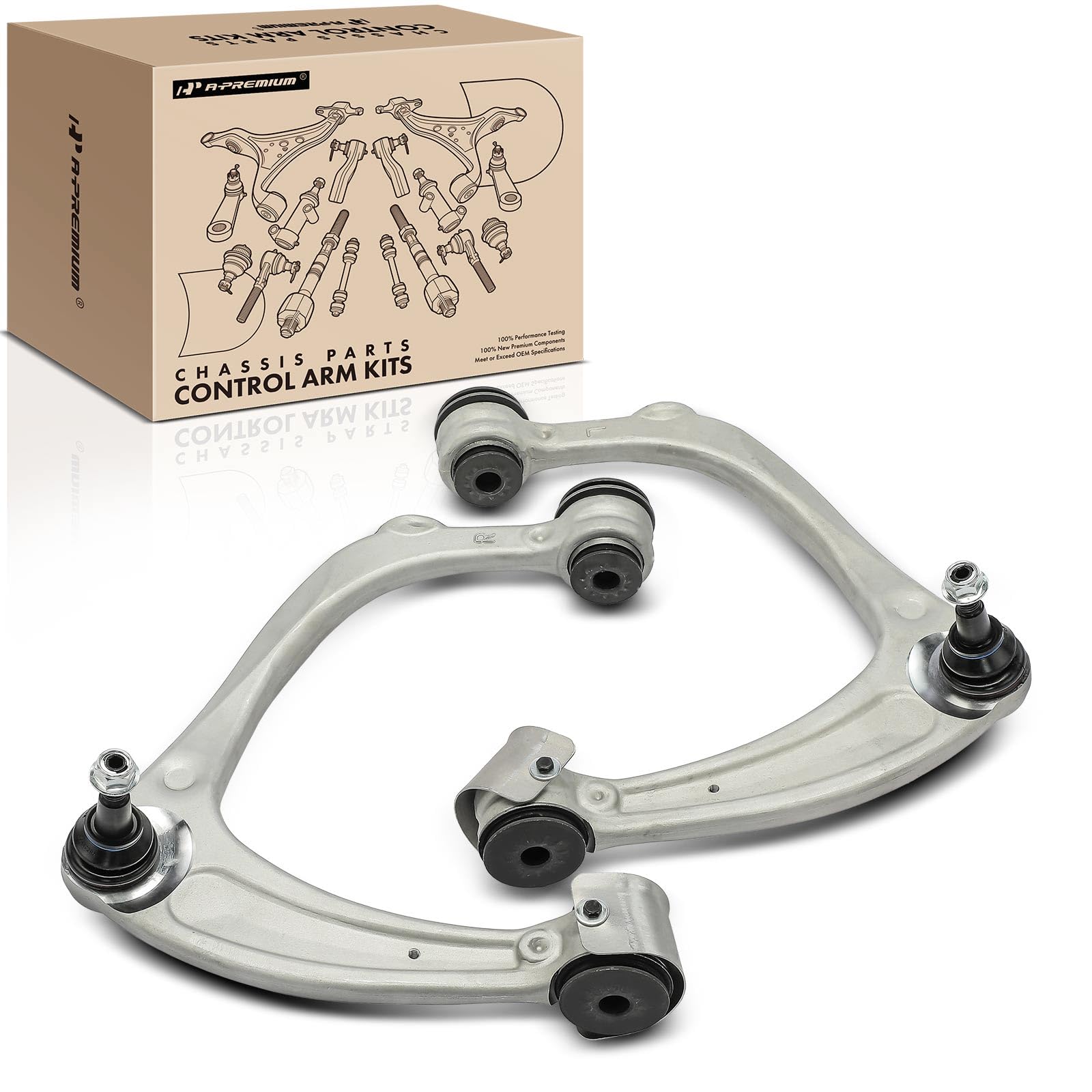 A-Premium 2 x Front Upper Control Arm with Ball Joint & Bushing, Compatible with Chevy Silverado 1500 19-23, Tahoe/Suburban 21-23 & GMC Sierra 1500,