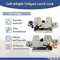 Vista 5 de Cerradura de pestillo de puerta trasera izquierda y derecha compatible con Tundra 2007 2008 2009 2010 2011 2012 2013 2014 2015 2016 2017 2018 2019