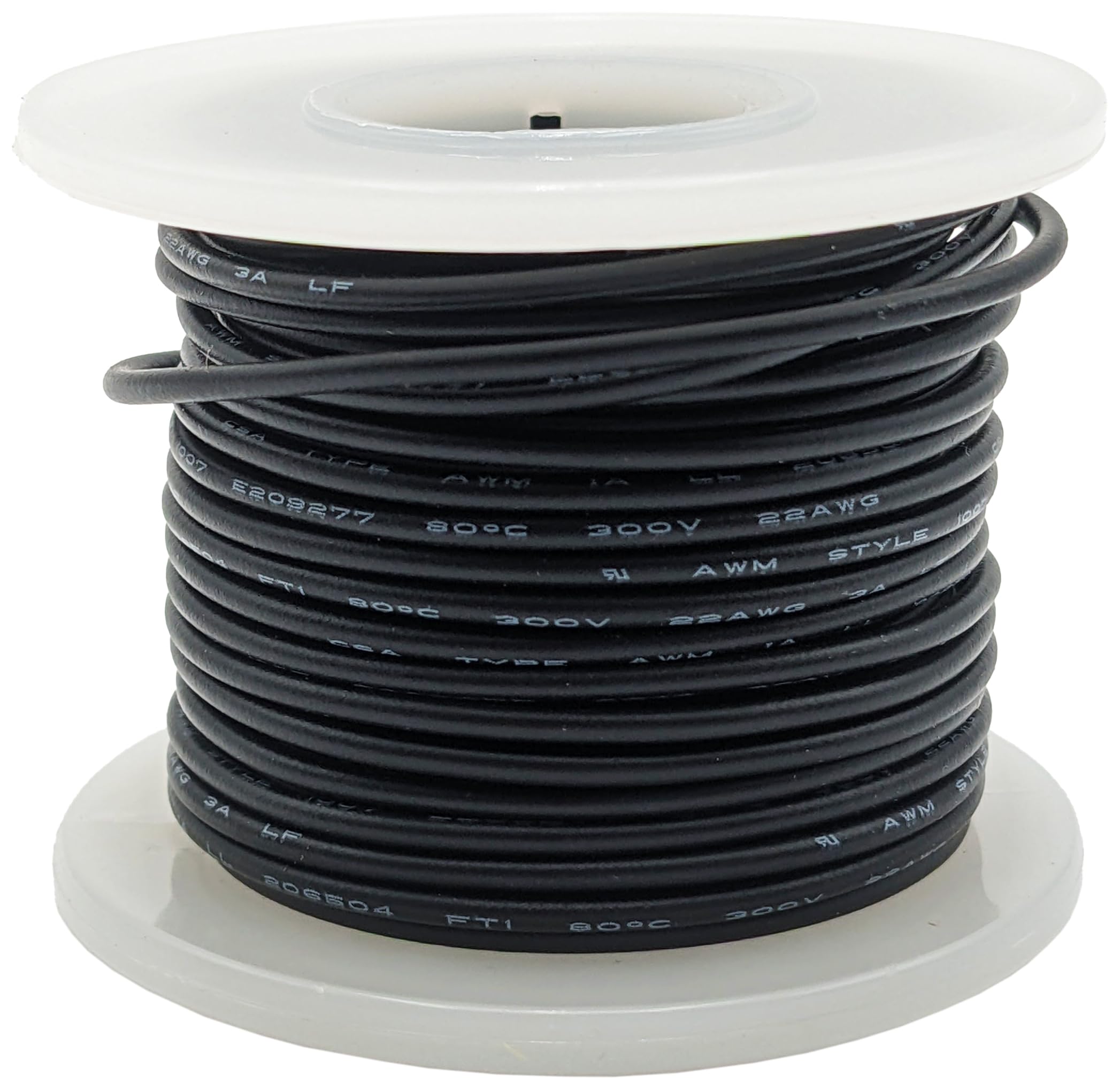 25 Feet Black 22 Gauge Solid Hook-Up Wire, Tinned Copper, PVC Insulation (Shade May Vary) - EX ELECTRONIX EXPRESS