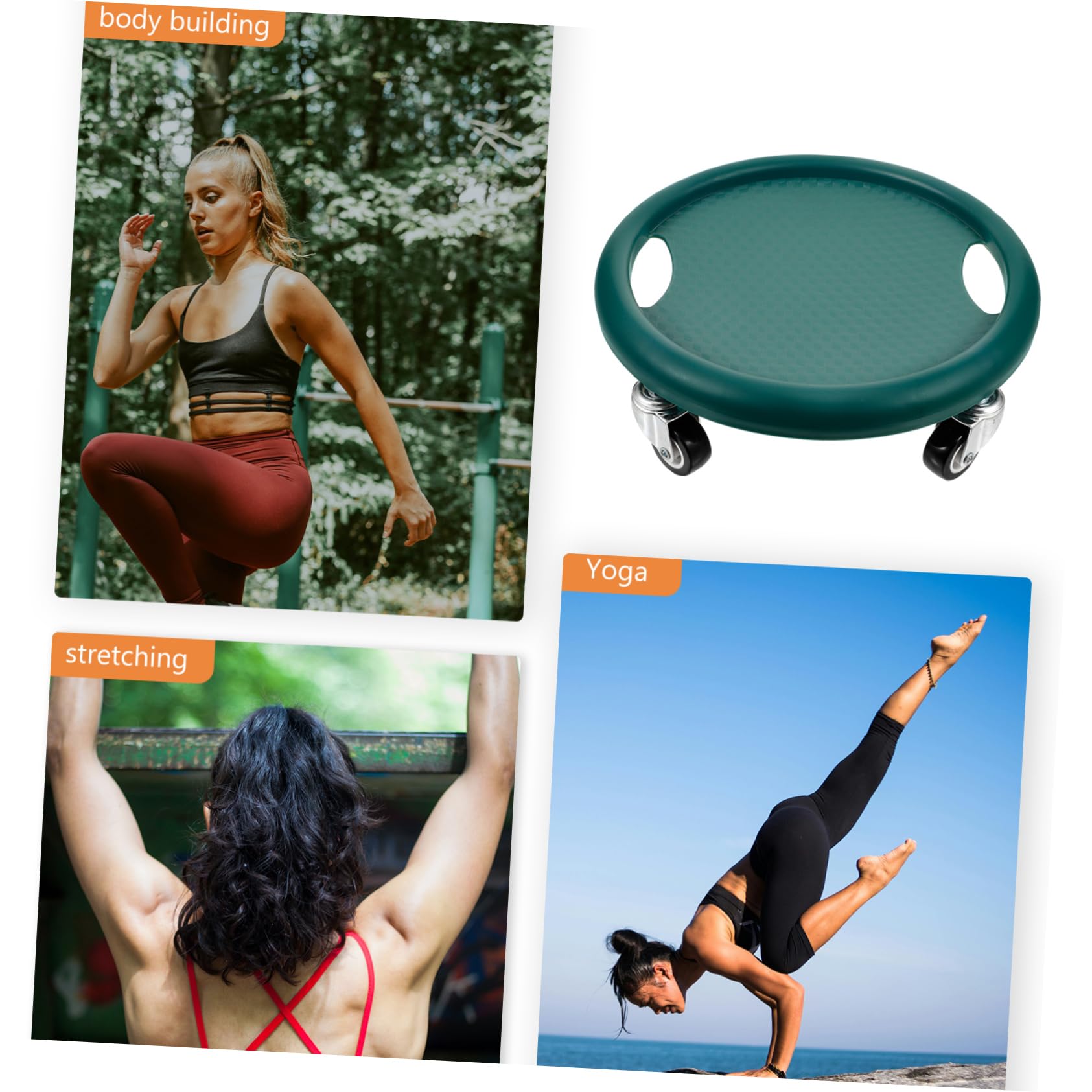 INOOMP Discos Deslizantes de Fitness Abdominal 1 Juego PP para Ejercicio
