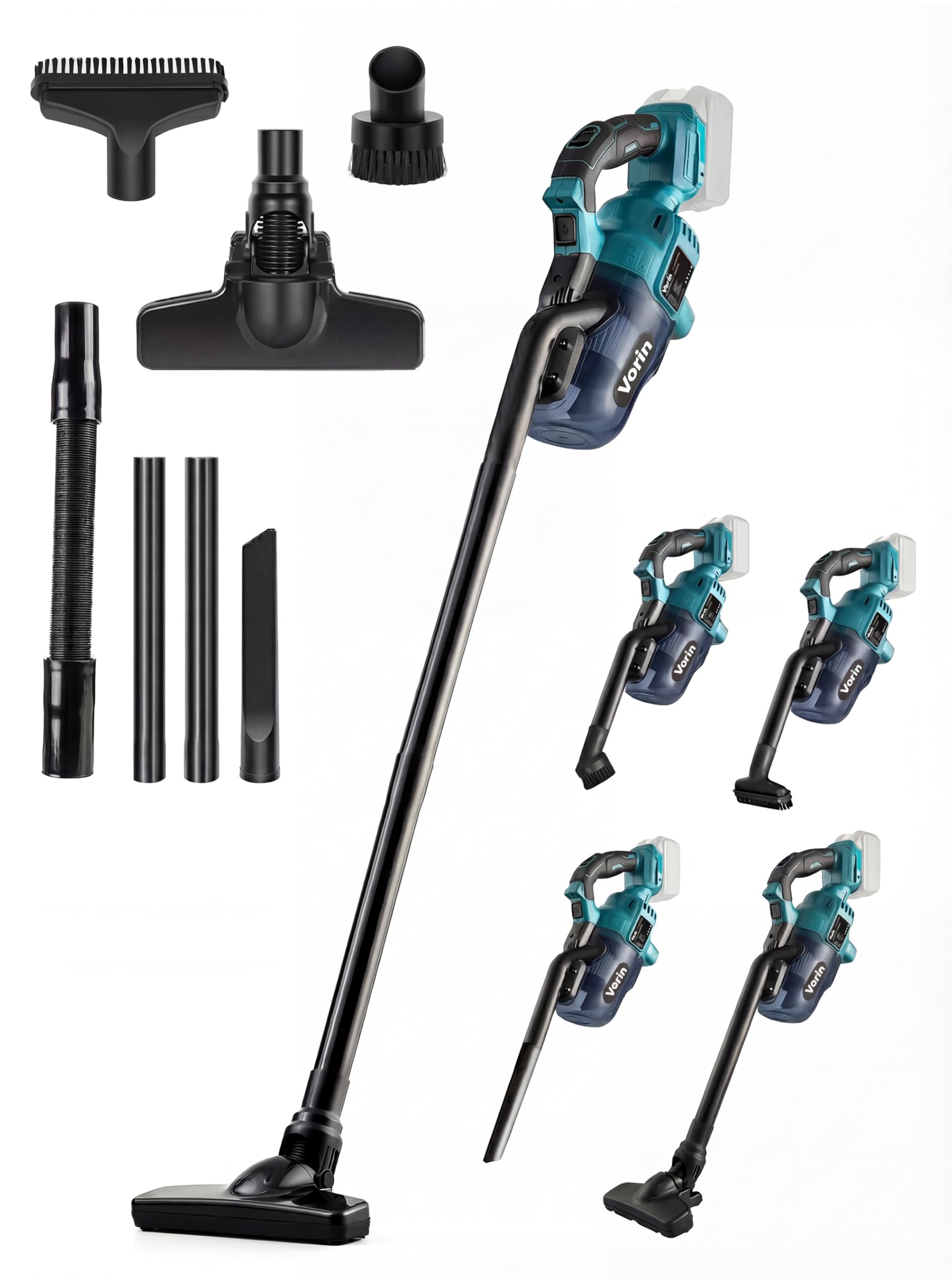 18V充電式掃除機 コードレス スティック＆ハンディ 2WAY 多ノズル付（床k Amazon | VORIN 18V充電式掃除機 コードレス スティック＆ハンディ
