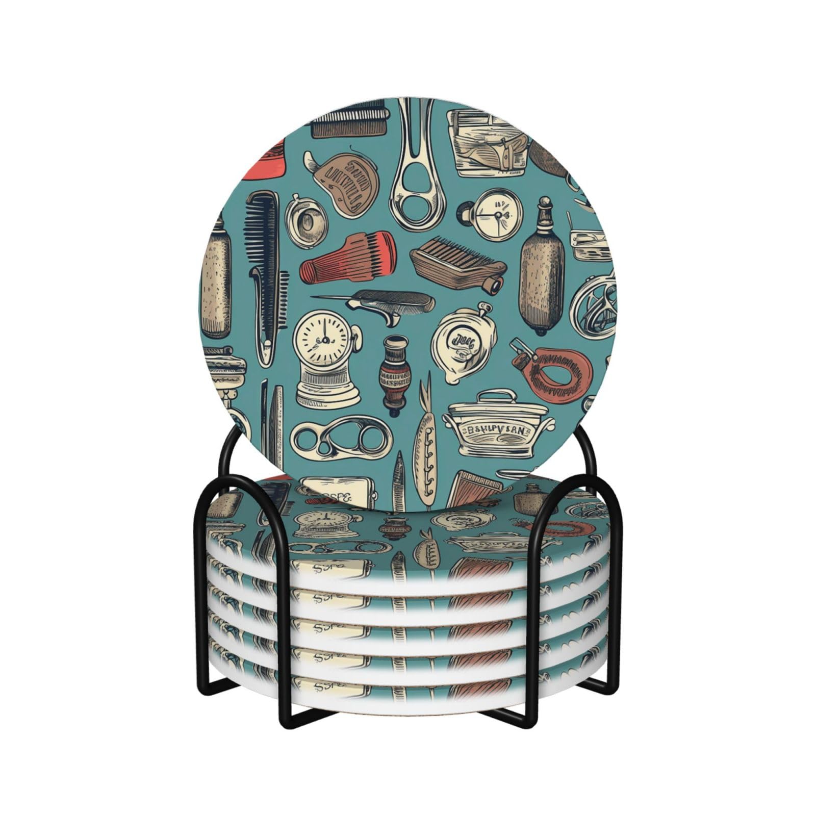 Ensemble de dessous de verre en céramique de haute qualité avec envers en liège