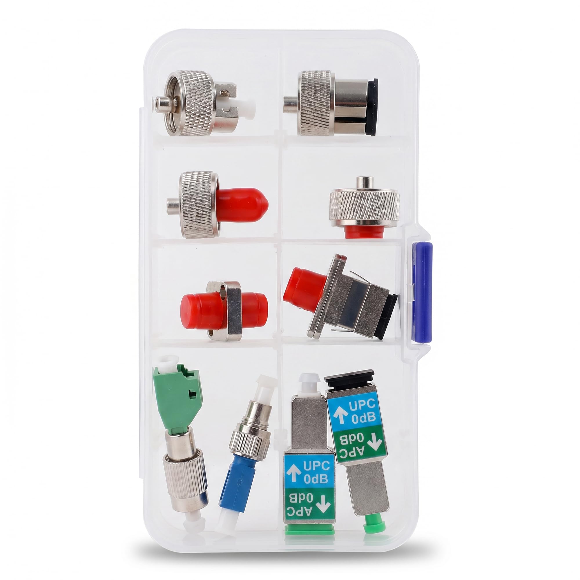 Adattatore in fibra di vetro 72x per SC FC ST LC per connessioni di rete FTTH, con robusta scatola di plastica