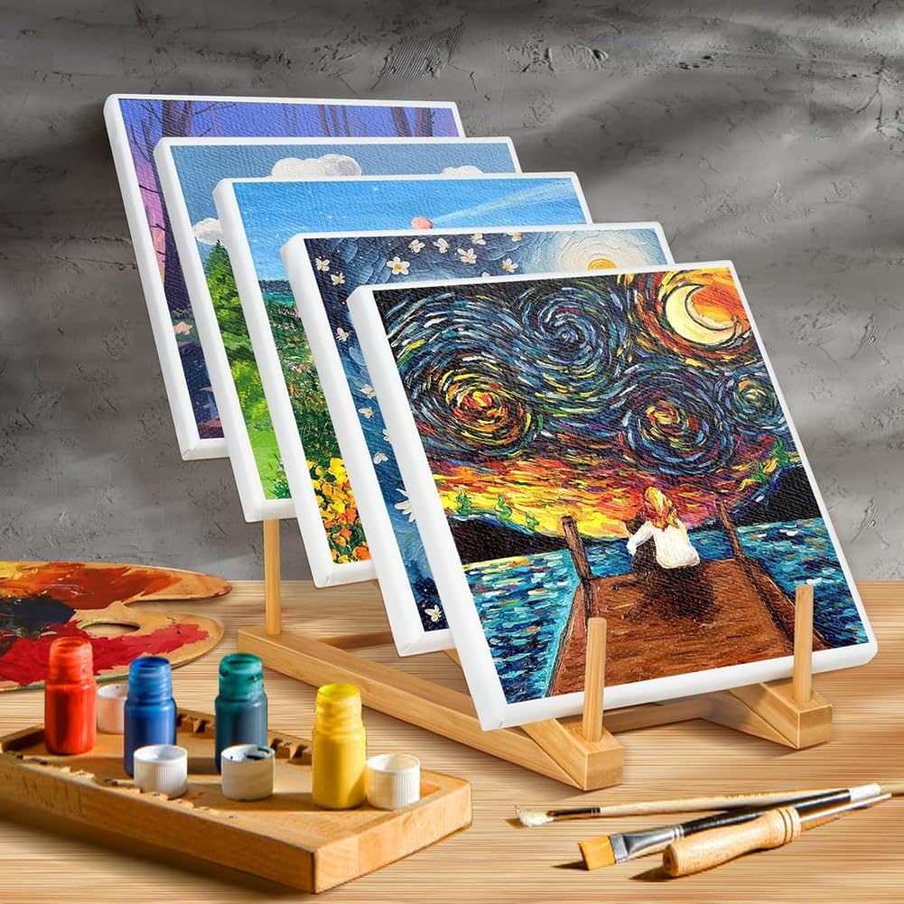 Petit séchoir pour œuvres d'art, support de rangement pour œuvres d'art, support de présentation de couleur à 5 couches, support de rangement pour toile, peinture sur toile