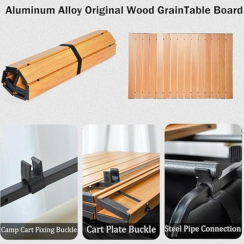 Miniatura 2 de Bgarden Carts,Collapsible Wagon,Sports Outdoor Utility Wagon Folding Garden Wagon Sports Steel Frame Foldable Yard Car Camping Cart with Side