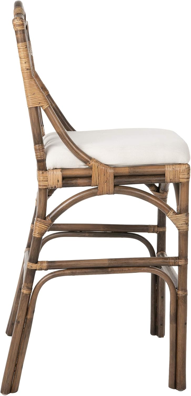 KOUBOO Chippendale Rattan Barstools for Bar Height, Kitchen Island Chairs, Modern Counter for Dining Room, Farmhouse | Comfortable for Kitchen Counter, Antique Brown