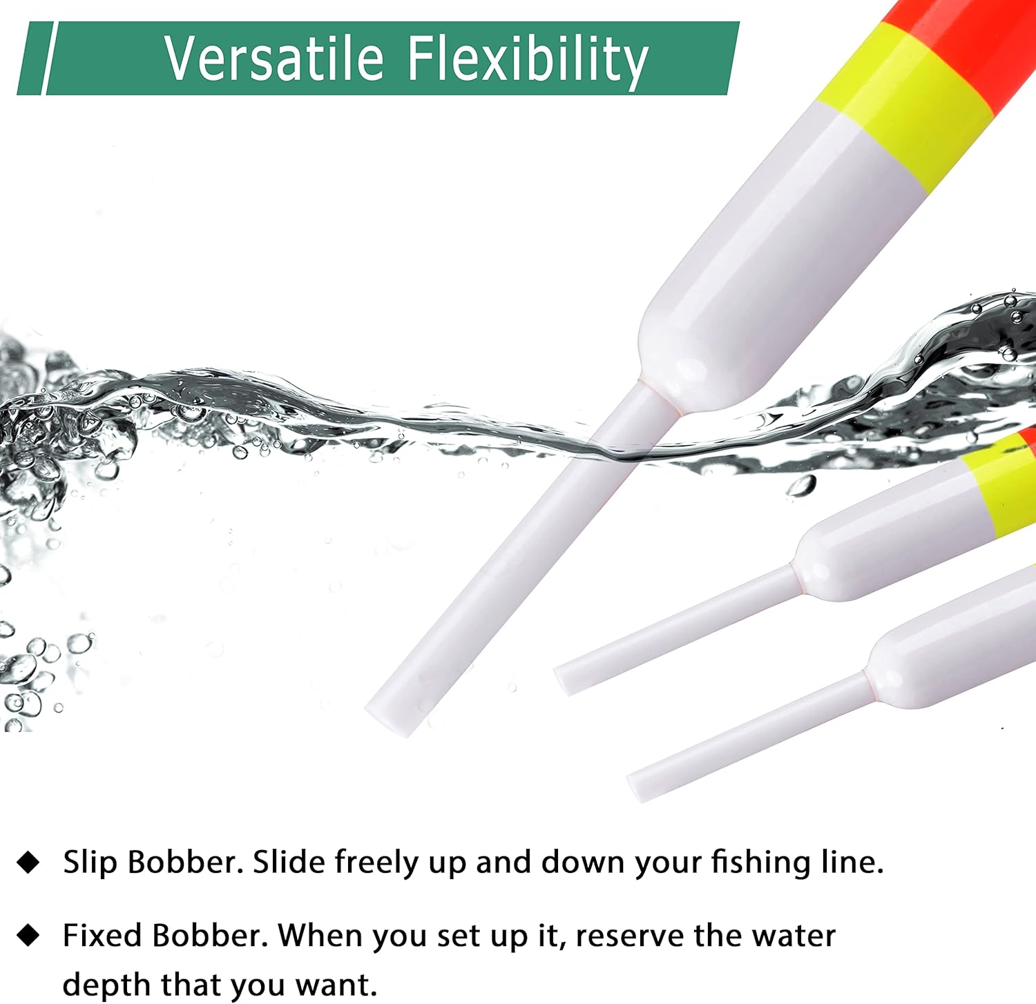 FUSIGO Slip Bobbers Fishing Floats and Bobbers Wood Slip Bobbers for Crappie Fishing Bobbers Spring Slip Bobbers Fishing Float Catfish Panfish Walleyes Fishing Tackle Accessories, 5/10pcs
