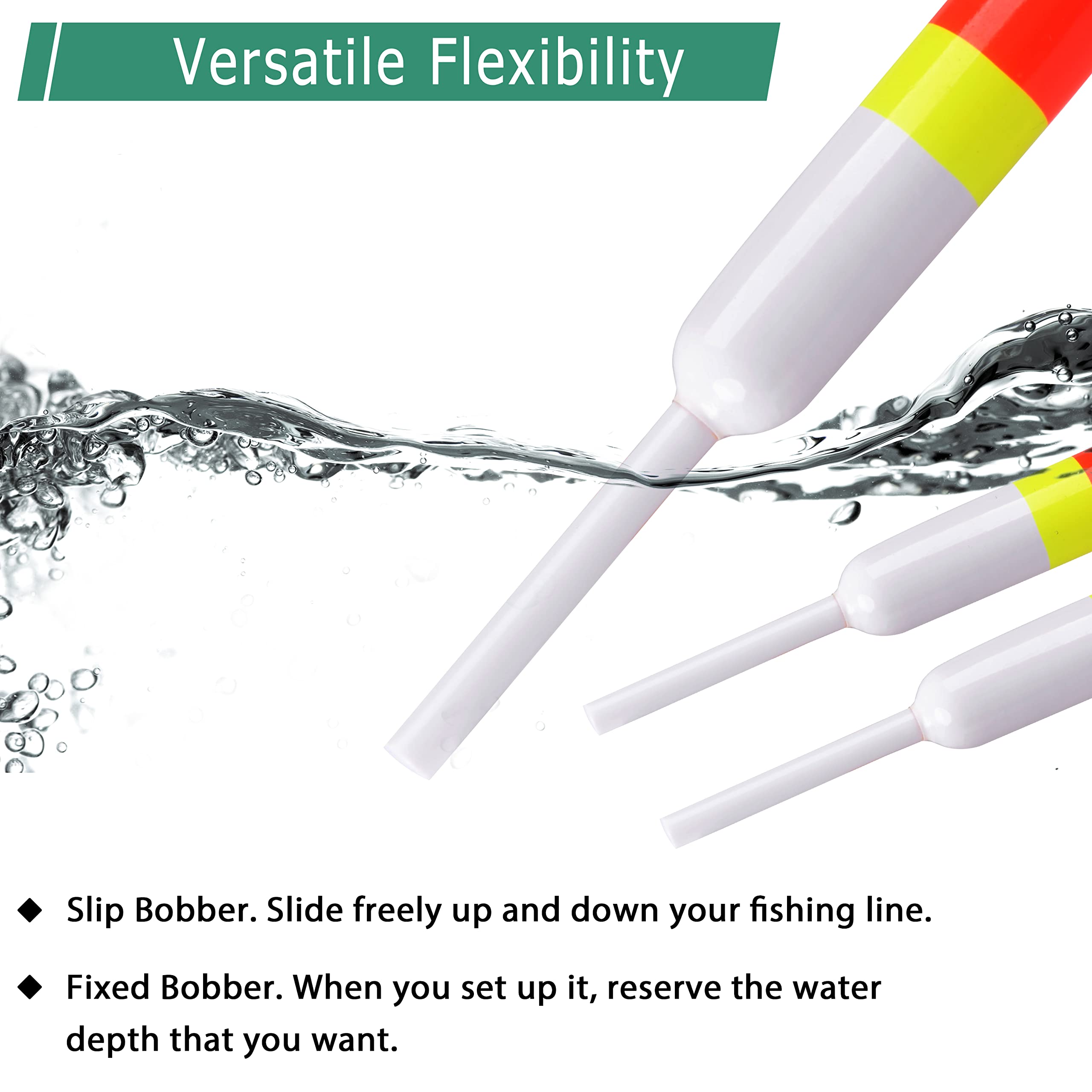 Wsuwane Bobbers Wędkarskie Pływaki i Bobbers Drewno Jodłowe Wsuwane Spławiki Balsa Wielofunkcyjne Pływaki wędkarskie do Crappie Panfish Trout Bass Fishing (10 szt. 8#)
