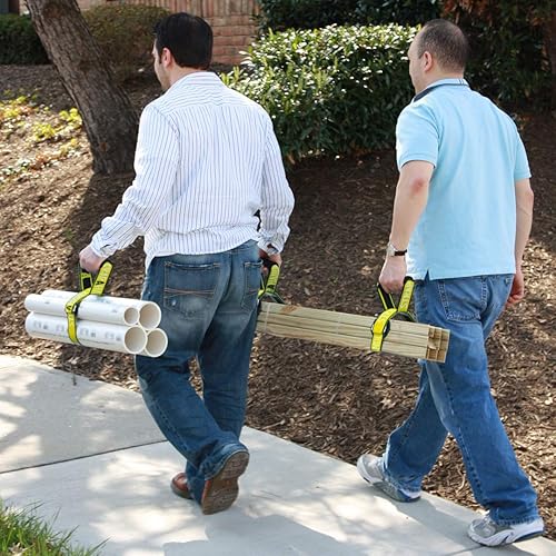 Miniatura 5 de Correa de transporte de 4 pies con asa  Resistente  Cinturón ajustable  Fácil, seguro, levantamiento, movimiento, transporte de cajas pesadas,