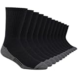 12 Pairs Men&apos;s Cotton Performance Athletic Crew Extra Heavy Cushion Socks