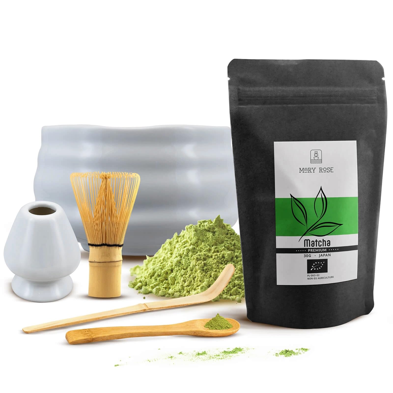 Coffret Matcha Bio Mary Rose - Thé Vert Japonais et Kit Cérémonie