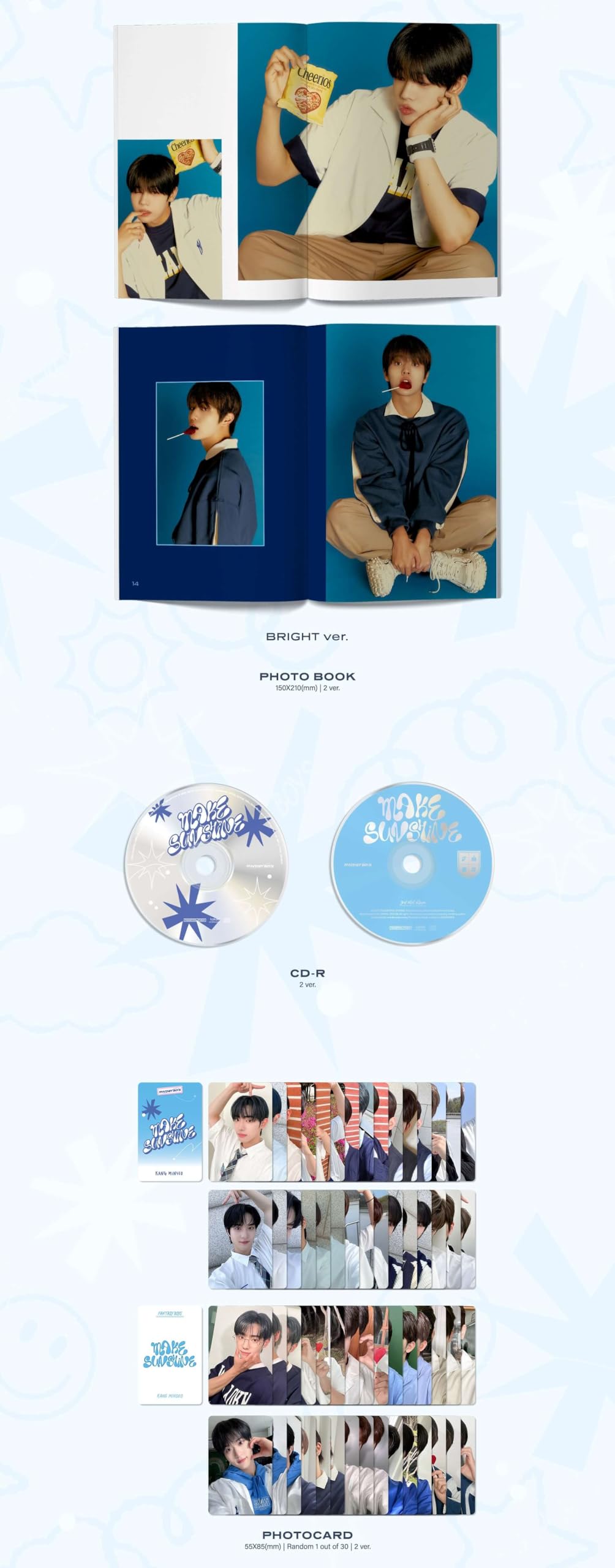 Dreamus FANTASY BOYS Album - MAKE SUNSHINE REFRESHING ver.+Pre Order Benefits+BolsVos Exclusive K-POP Giveaways Package
