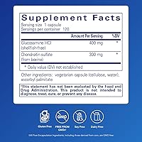 Vista 2 de Pure Encapsulations Glucosamina HCl Condroitina Hipoalergénico Dual Apoyo de fuerza para una movilidad y función articulares saludables 120