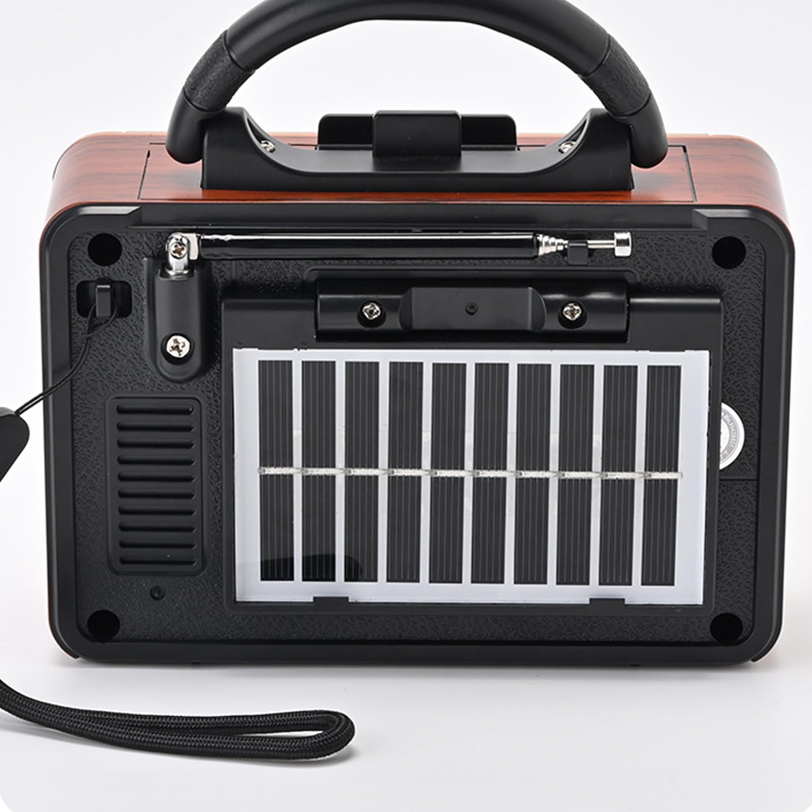 PORFOYO AM/FM/SW Retro Radio mit Bluetooth, Küchenradio Nostalgie Radio Klein, Kofferradio Transistorradio Mit Solarpanel, Vintage Radios Büro Handyständer, Unterstützt USB/TF/AUX Funktion