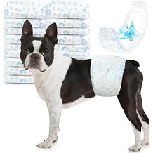 Dog Diapers Male 100Ct, Male Dog Diapers Disposable with Wetness Indicator, Adjustable Puppy Diapers, Super Absorbent & Breathable Male Dog Wraps, 360 Leak-Proof for Incontinence & Marking, M