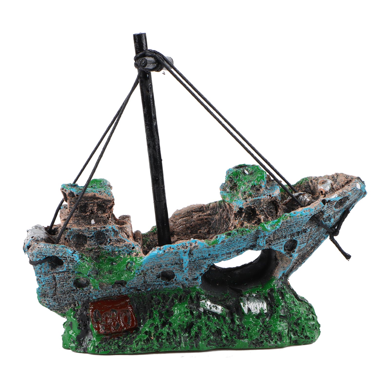 Fonyet Aquarium Decoration Ship Aquarium Shipwreck Ornament