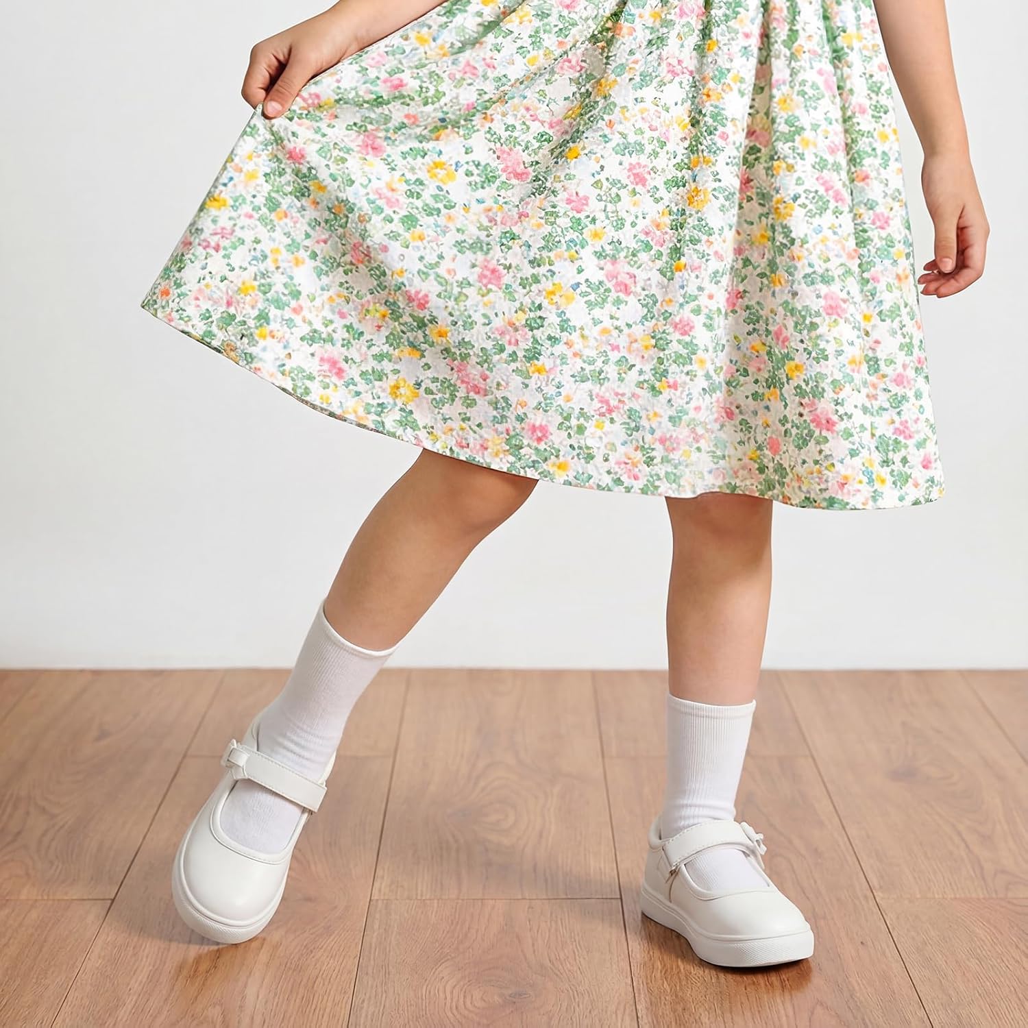 Rihero Girls Sneakers Kids School Uniform Mary Jane Shoes Casual Walking Shoes for Toddler Little Big Kids - Image 2