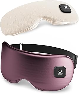 Heated Eye Mask - Cordless Eye Mask for Dry Eyes, Eye Relief, Improved Sleep, Washable Eye Heating pad for Travel and with Replaceable Shell (Purple) Global Recycled Standard Global Recycled Standard Global Recycled Standard