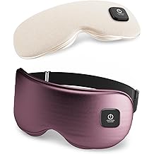 Azang Heated Eye Mask - Cordless Eye Mask for Dry Eyes, Eye Relief, Improved Sleep, Washable Eye Heating pad for Travel and with Replaceable Shell (Purple)