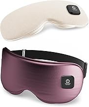 Heated Eye Mask - Cordless Eye Mask for Dry Eyes, Eye Relief, Improved Sleep, Washable Eye Heating pad for Travel and with Replaceable Shell (Purple)