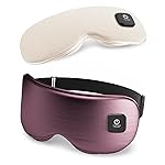 Heated Eye Mask - Cordless Eye Mask for Dry Eyes, Eye Relief, Improved Sleep, Washable Eye Heating pad for Travel and with Replaceable Shell (Purple)