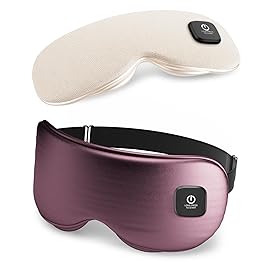 Heated Eye Mask - Cordless Eye Mask for Dry Eyes, Eye Relief, Improved Sleep, Washable Eye Heating pad for Travel and with Replaceable Shell (Purple)