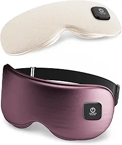 Heated Eye Mask - Cordless Eye Mask for Dry Eyes, Eye Relief, Improved Sleep, Washable Eye Heating pad for Travel and with Replaceable Shell