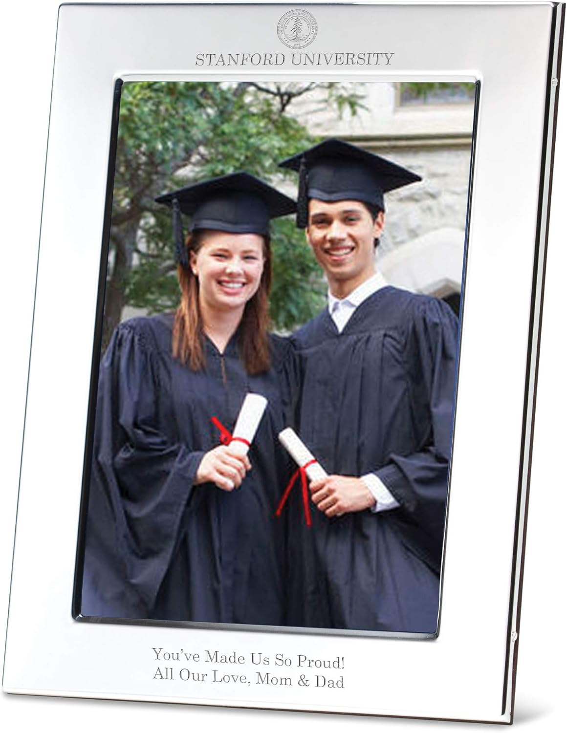 M. LA HART Stanford Polished Pewter 5x7 Picture Frame