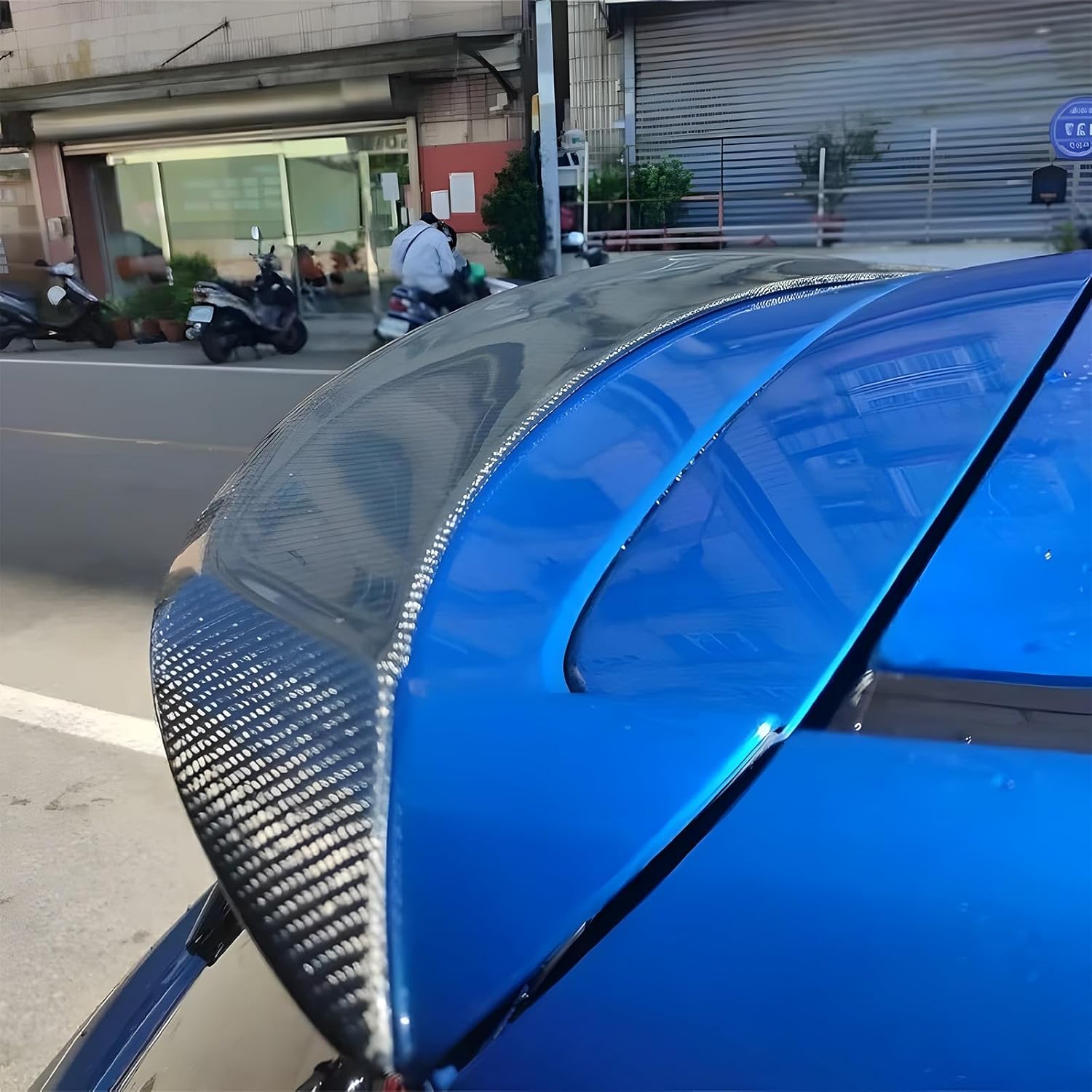 Carbon Fiber Rear Wing Spoiler Compatible with Suzuki Swift Sport ZC33S 2018-2024 Rear Trunk Lip Spoiler Wing Vehicle Body Styling Kit