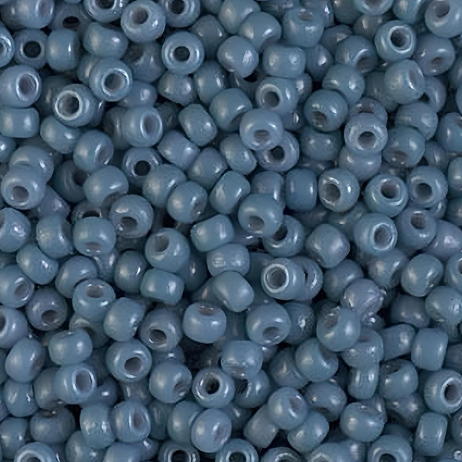 Miyuki Round Rocailles Size 8/0 Seed Bead Duracoat Opaque Dyed Faded Denim/Bayberry Blue Appx 22 Gram Tube 8-4485