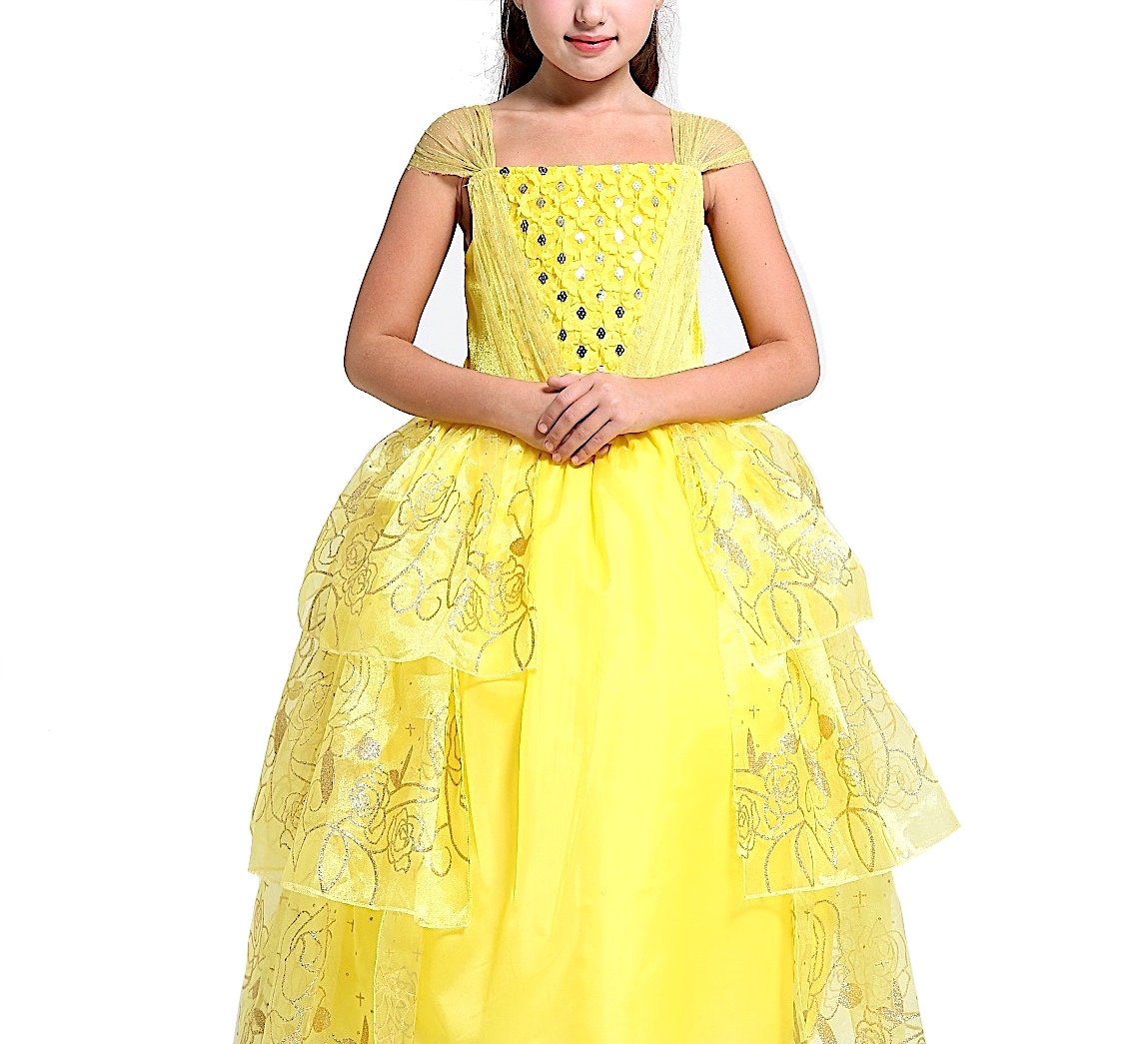 Vestido - para niña amarillo 120 cm