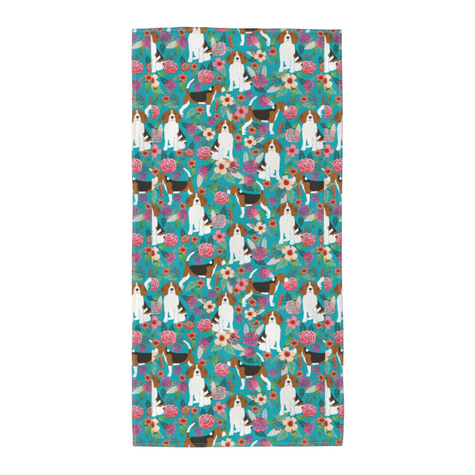 Cbaaghh Dog- Print Towel, Towels Thick Face Towels Fast Drying Washcloth For Bath, Spa, Gym