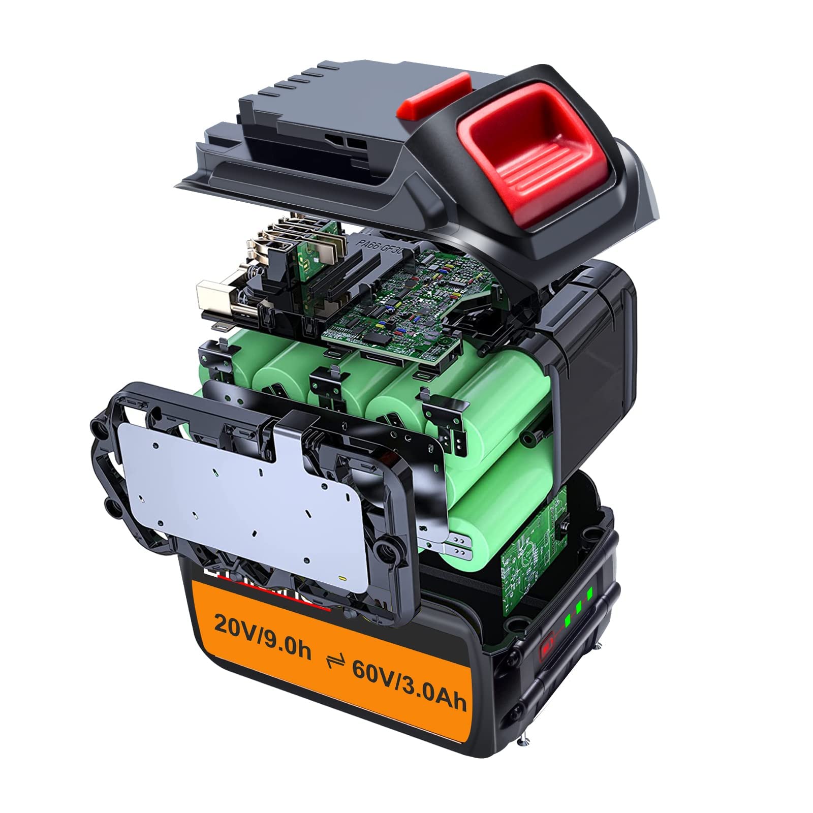 DTK DCB609 Batteries Replacement for DeWalt 60V Compatible with DCB609 DCB606 DCB612 Lithium Battery 192Wh (2 Packs)